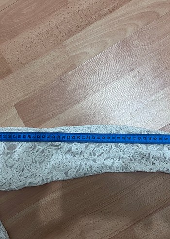 Dantel İşlemeli Uzun Kollu Beyaz Bolero - Görsel 5