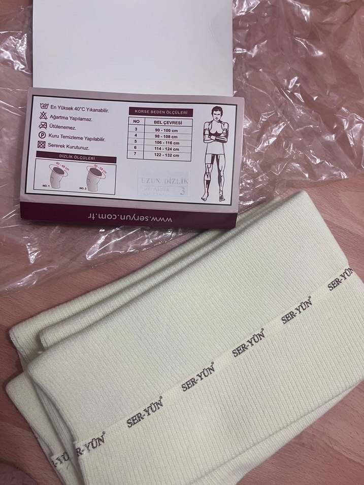 Yün dizlik 1 çift 3 beden - Görsel 2