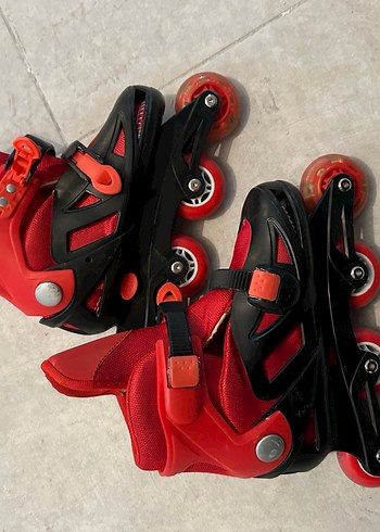 33-36 Kırmızı Kaykay Patenleri Tokalı - Görsel 2