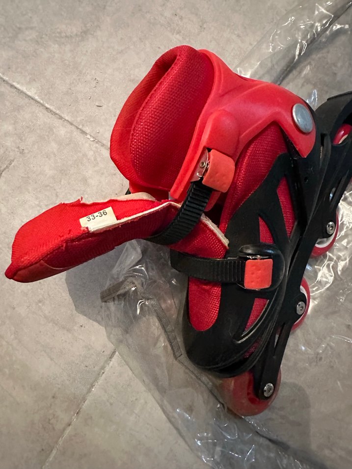 33-36 Kırmızı Kaykay Patenleri Tokalı - Görsel 4