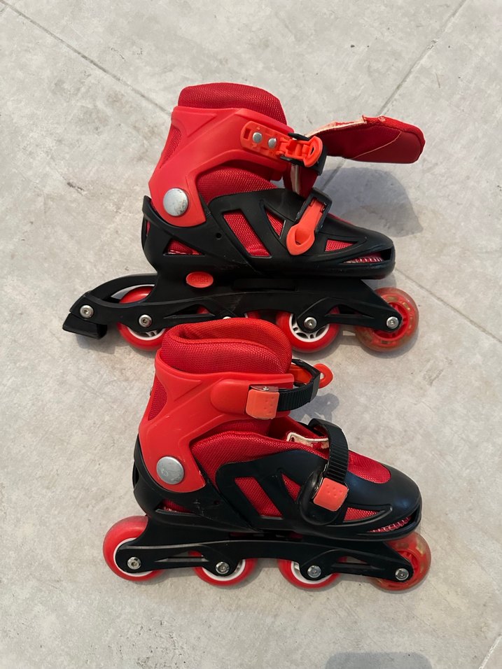 33-36 Kırmızı Kaykay Patenleri Tokalı - Görsel 3