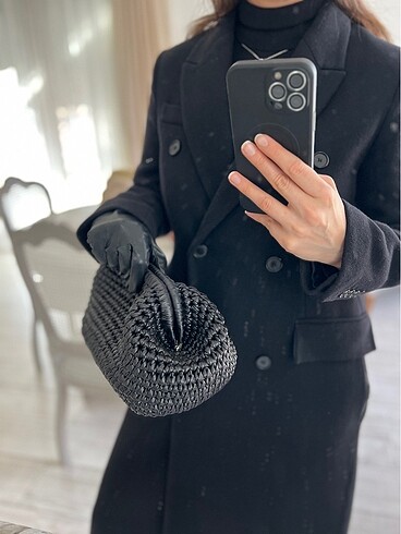 Beden siyah Renk Deri clutch