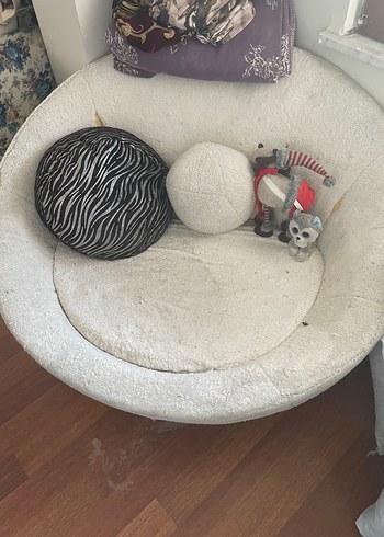 Beden Gri Peluş koltuk