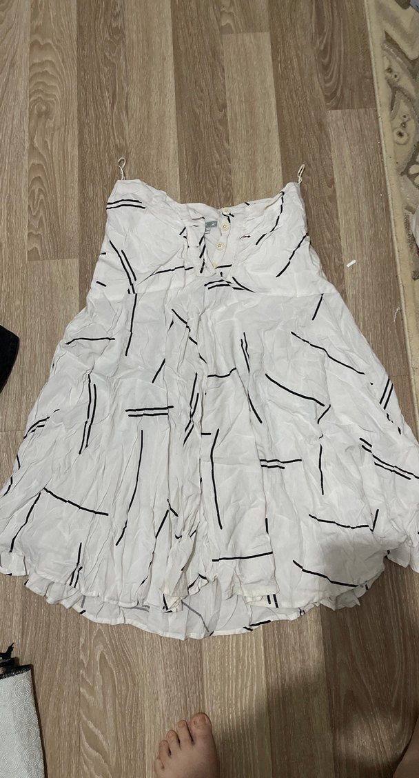 Bohem Beyaz Mini Keten Etek takım - Görsel 3