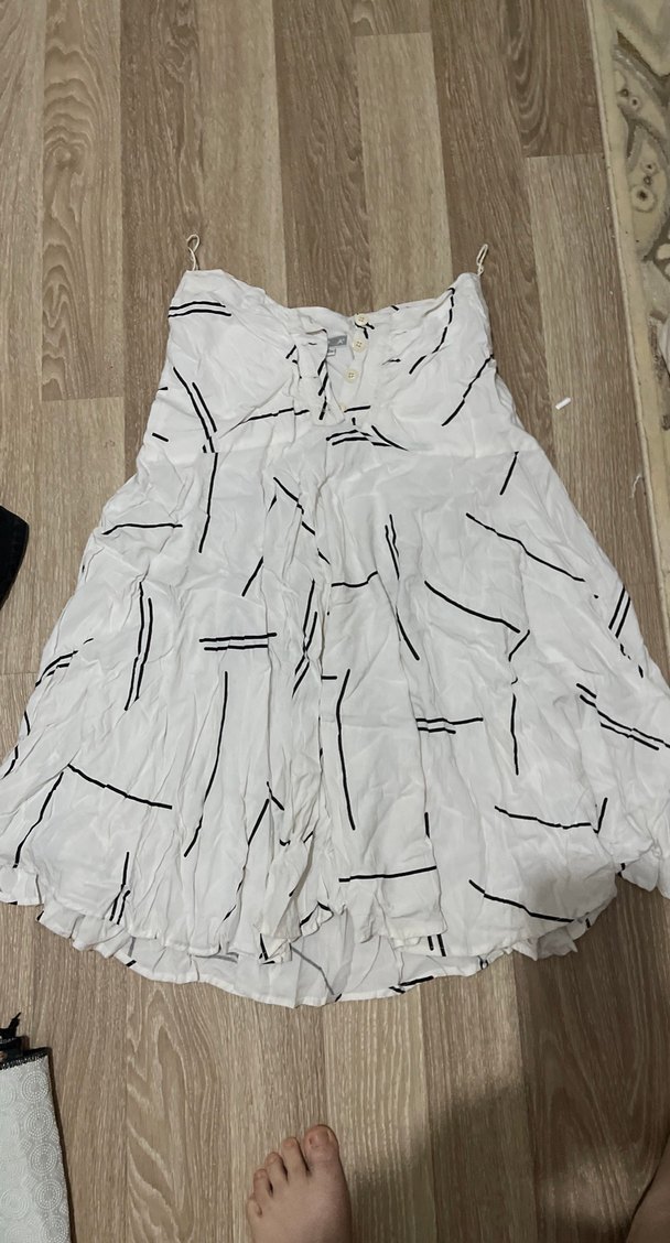 Bohem Beyaz Mini Keten Etek takım - Görsel 2