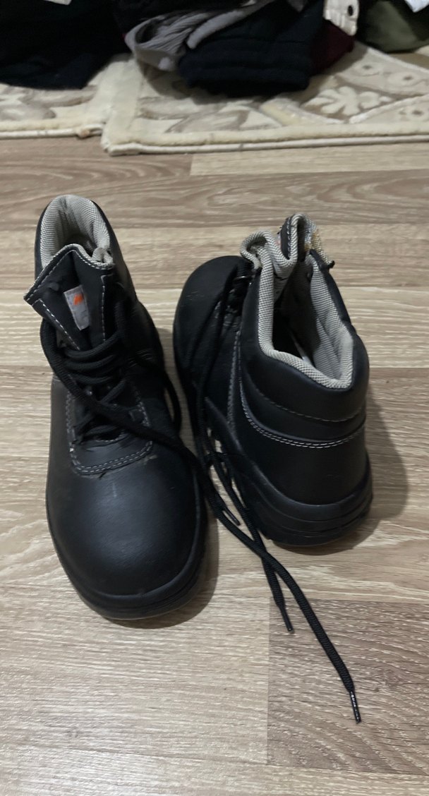 Siyah Bağcıklı kadın ve erkek unisex Kauçuk Bot - Görsel 3