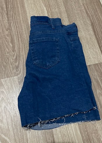 Gevşek Kesim Mini Mavi Denim Şort - Görsel 5