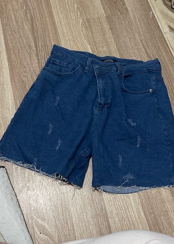 Gevşek Kesim Mini Mavi Denim Şort - Görsel 2