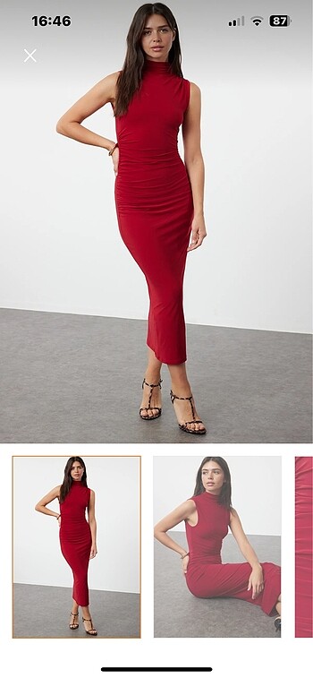 Kırmızı elbise kargoyla 500 tl uygulama da