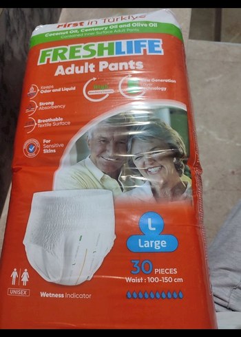 6 Beden: 16+ kg Beden Freshlife Büyük Boy Emici Külot 30 Adet