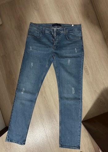 Erkek Mavi Regular Fit Denim Jean