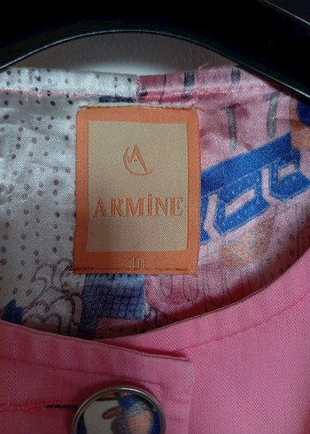 40 Beden Düğmeli Pembe Uzun Kadın Ceket