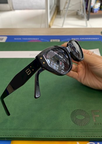 Şeffaf Siyah Retro Gözlük - Görsel 5