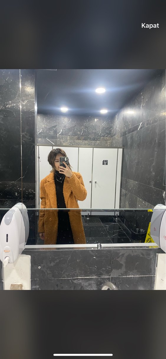 Kahverengi Kürklü Kadın Midi Kaban - Görsel 2