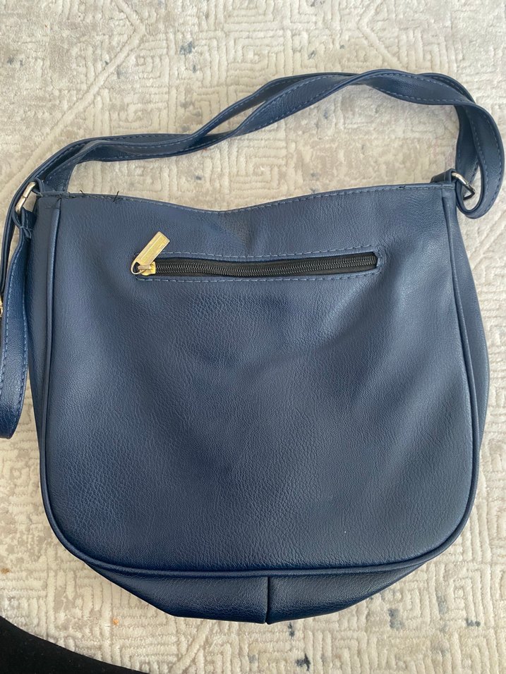 Mia Touch Mavi Deri Kadın Çanta - Görsel 2