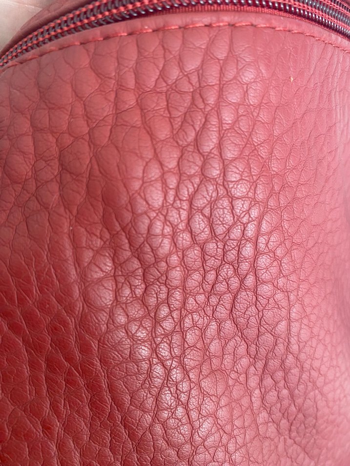 Kırmızı Deri Fermuarlı Kadın Çanta - Görsel 4