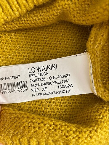xs Beden sarı Renk lcw kazak