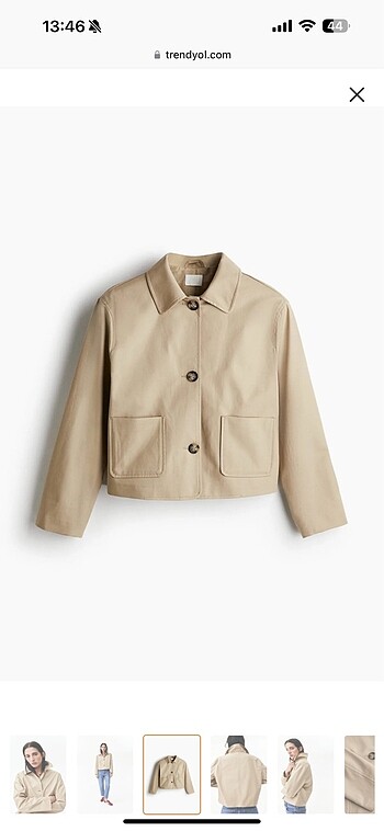 H&M H& m kısa trenckot