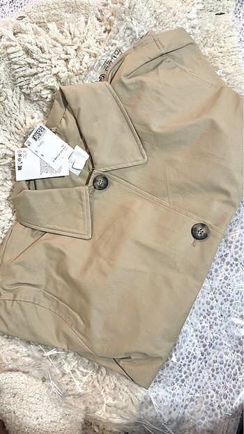 l Beden camel Renk H& m kısa trenckot