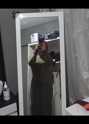 uzun elbise yeşil 