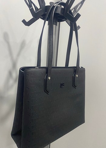 Polo Fermuarlı Siyah Deri Kadın kol çantası - Görsel 2