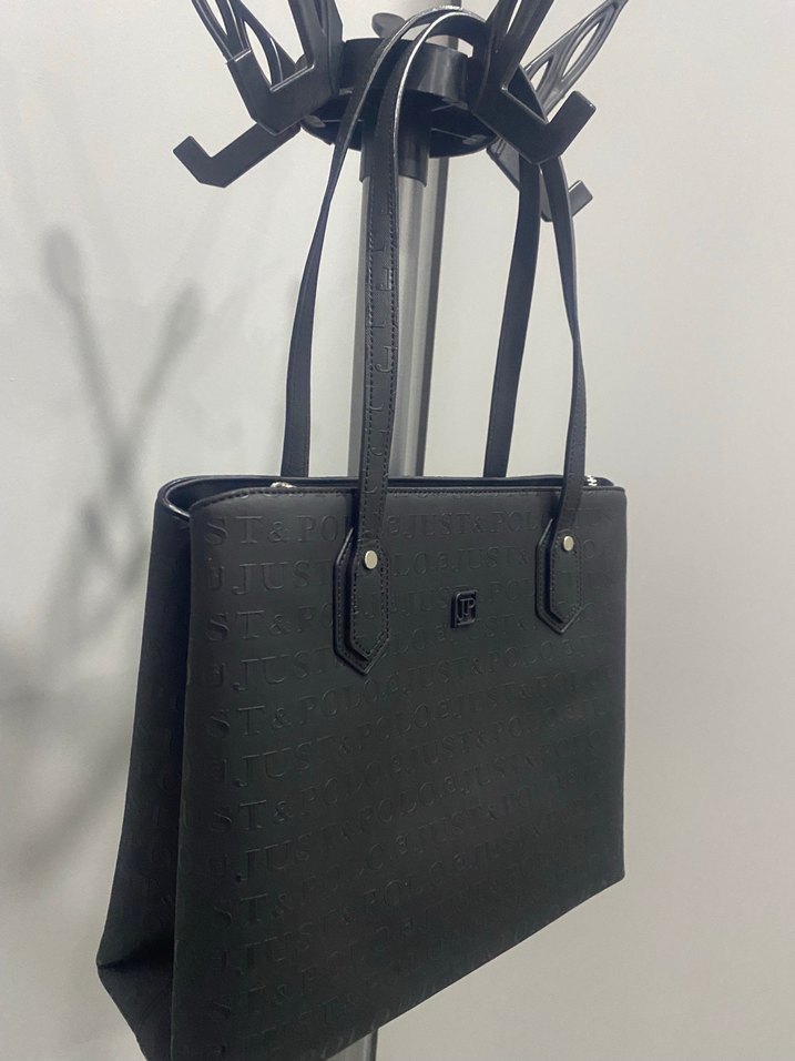 Polo Fermuarlı Siyah Deri Kadın kol çantası - Görsel 2