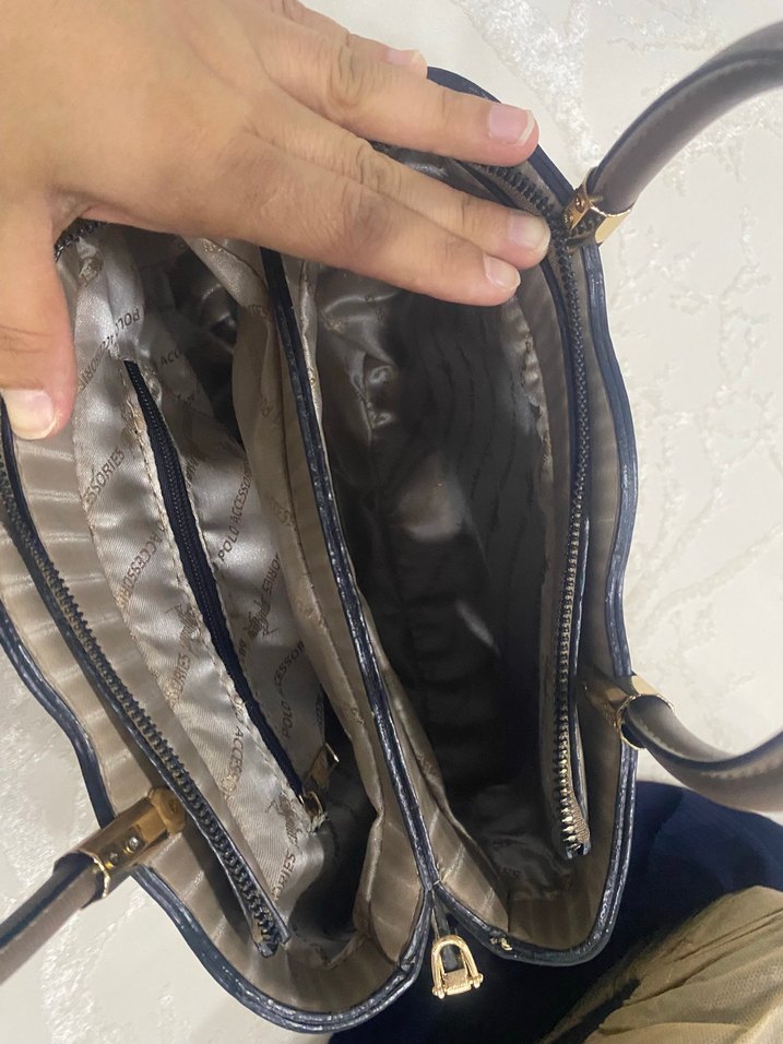 Bej Zincir Detaylı Kadın Çanta - Görsel 3