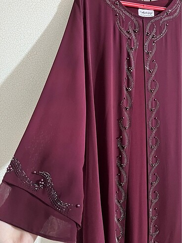 48 Beden bordo Renk Abiye elbise