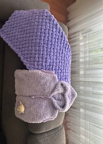 Mor Örgü Çocuk Battaniyesi - Görsel 4