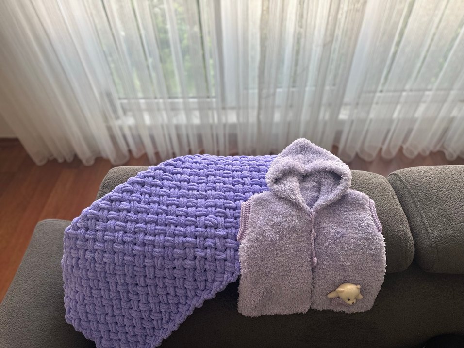 Mor Örgü Çocuk Battaniyesi - Görsel 3