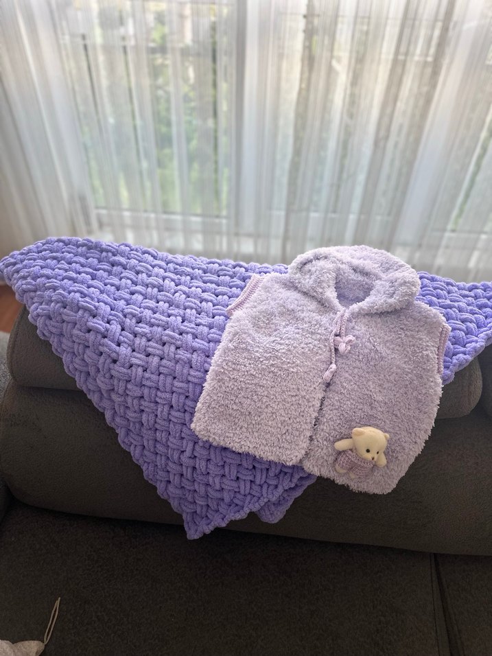 Mor Örgü Çocuk Battaniyesi - Görsel 2