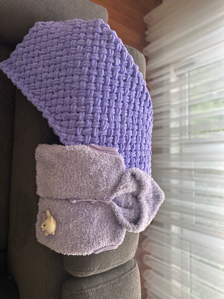 Mor Örgü Çocuk Battaniyesi - Görsel 4