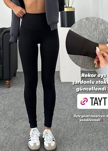 l Beden haki Renk OYSHO ŞARDONLU TAYT YEŞİL L XL ANTİRASİT L XL 