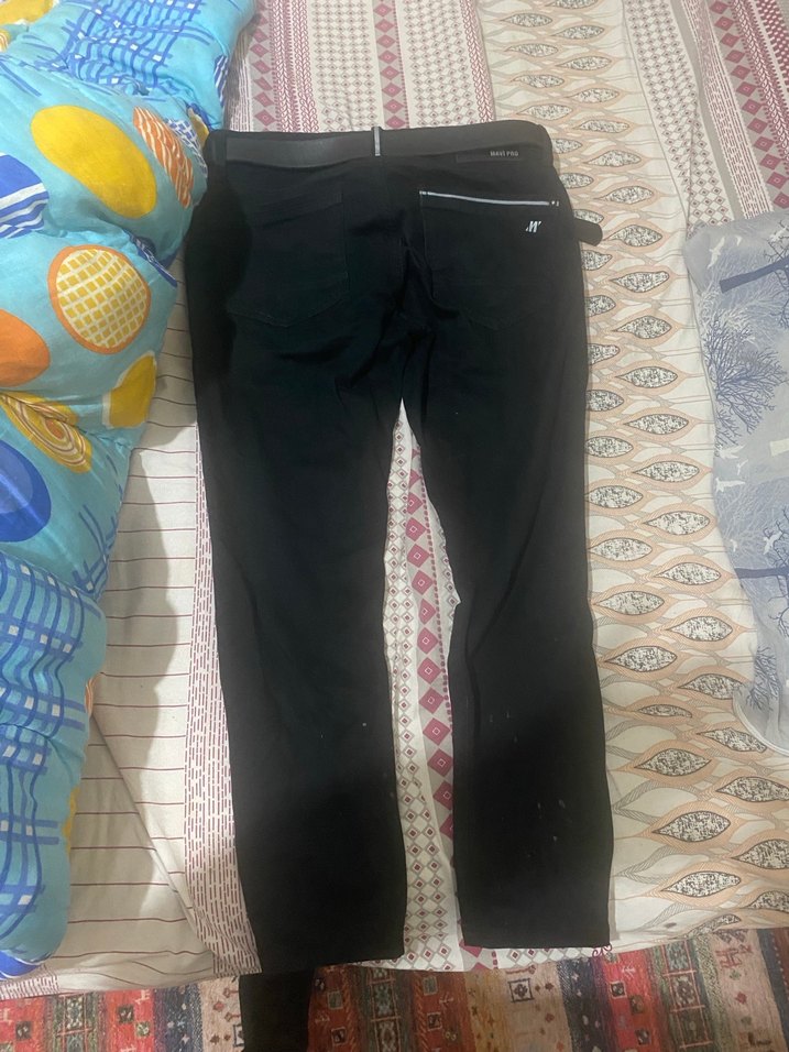 Siyah Kemerli Kadın Kumaş Pantolon - Görsel 2