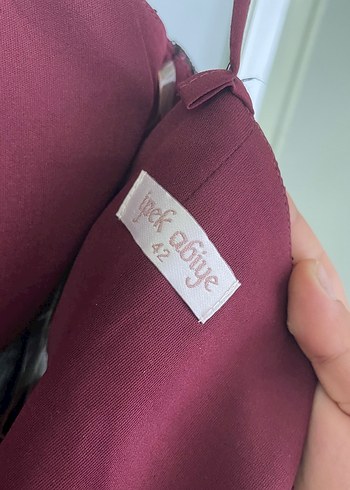 Payet detaylı bordo abiye - Görsel 4