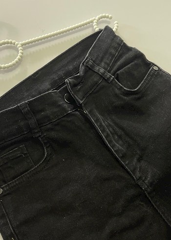 Siyah Regular Fit Kadın Denim Pantolon - Görsel 4