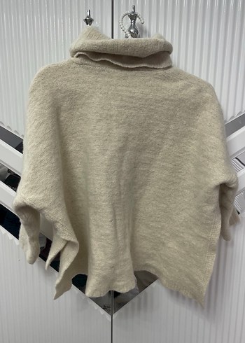 Bej Boğazlı Örgü Kadın Kazak - Görsel 2