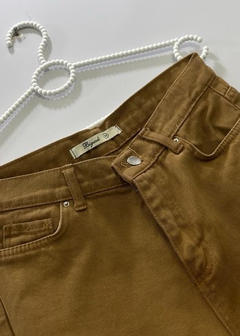 Bej Düz Kesim Kadın Midi Pantolon - Görsel 3