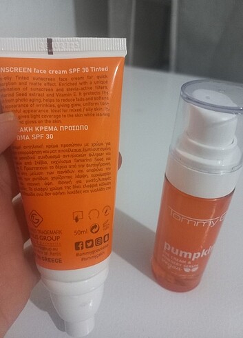  Beden Renk Tomyy bal kabağı serum ve 30 faktör güneş kremi 