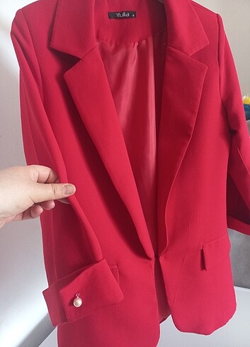 s Beden kırmızı Renk Blazer ceket kırmızı