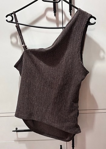 Kahverengi Askılı Bluz - Görsel 2