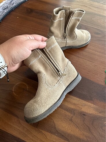 24 Beden camel Renk Zara kız bebek süet bot