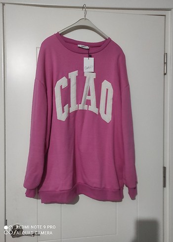 Pembe Baskılı Kadın Sweatshirt - Görsel 2