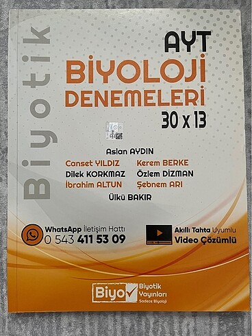 Biyotik Ayt Biyoloji Branş Denemesi