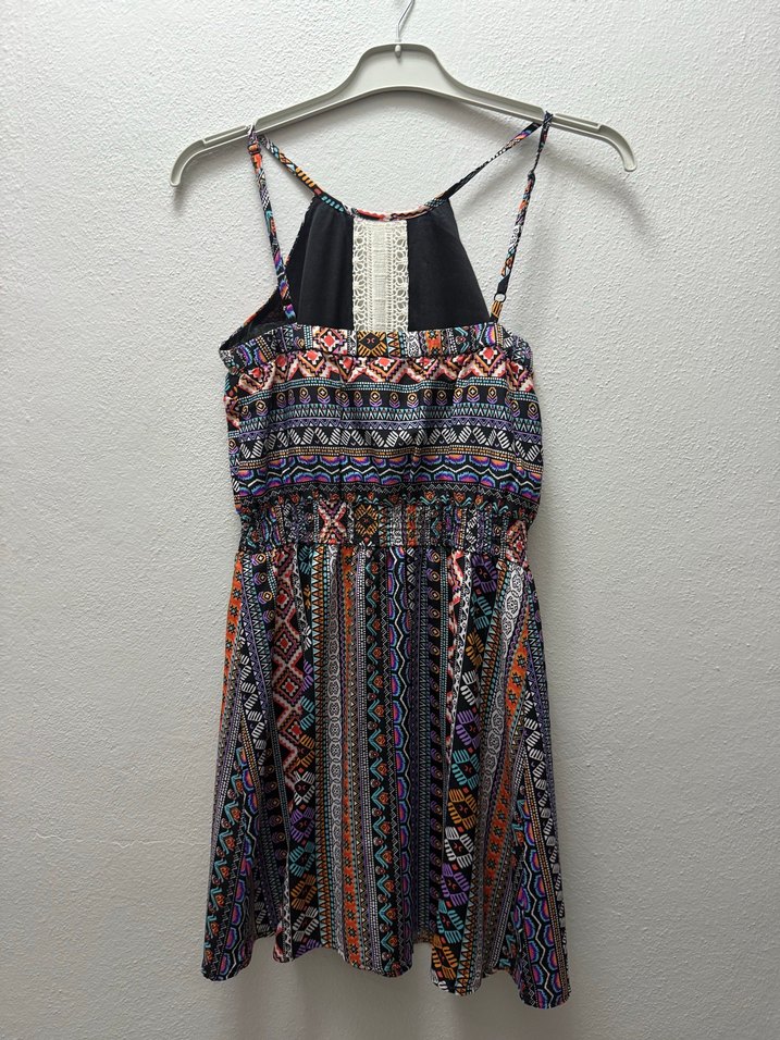 Renkli Bohem Dantel Detaylı Uzun Elbise - Görsel 3