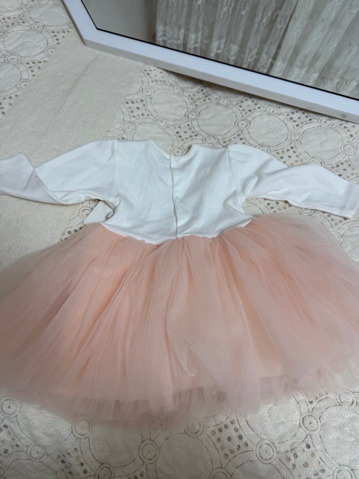 Dantel Detaylı Uzun Kollu Kız Elbisesi - Görsel 3