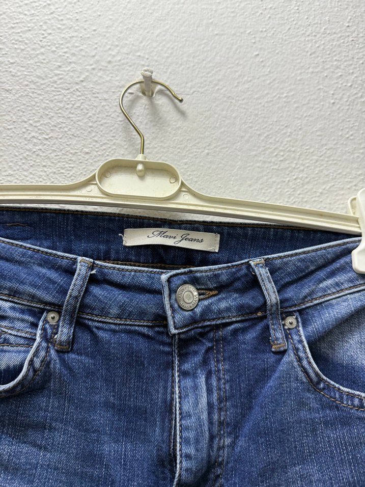 Mavi Normal Boy Kadın Denim Pantolon - Görsel 2