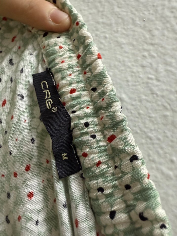 Beyaz Baskılı Bohem Pamuk Etek - Görsel 5