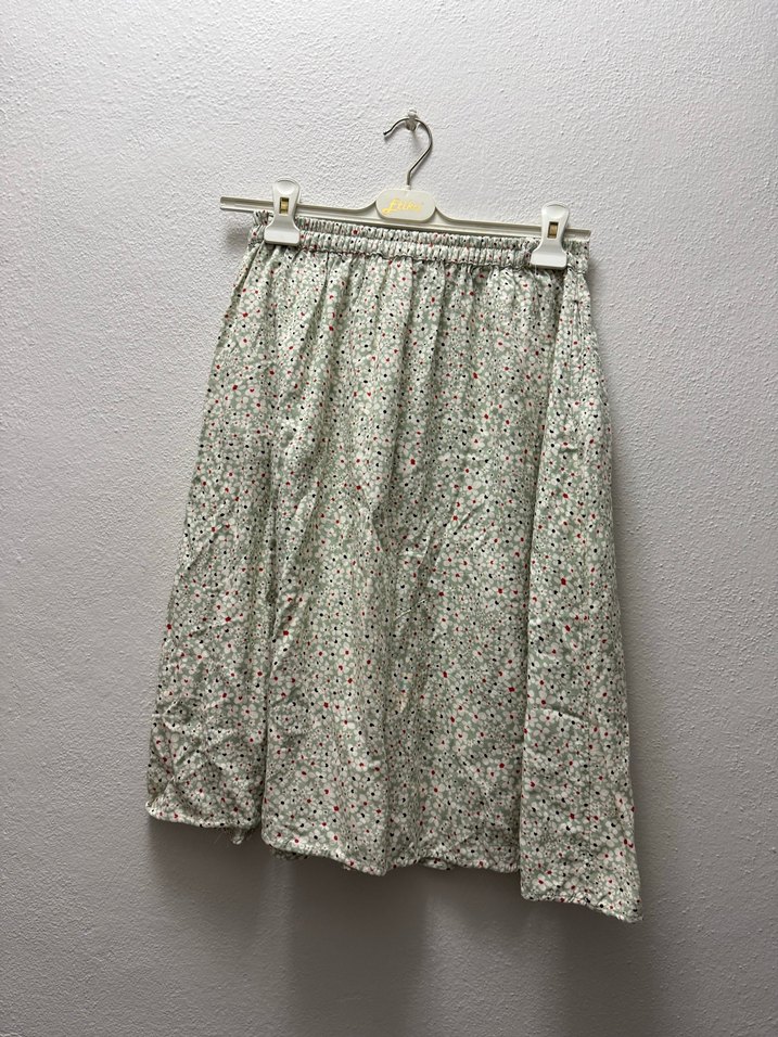 Beyaz Baskılı Bohem Pamuk Etek - Görsel 4