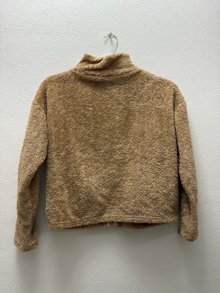 Bej Kısa Peluş Kadın Ceket - Görsel 5